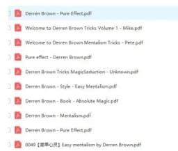 Derren Brown - Collection Magic tricks
