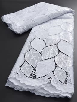 White African Water Soluble Lace Fabric 5Yards 2024 French Nigerian Guipure Cord Lace Fabric For Women Dress Wedding TY3022