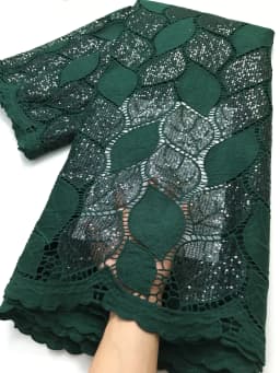 White African Water Soluble Lace Fabric 5Yards 2024 French Nigerian Guipure Cord Lace Fabric For Women Dress Wedding TY3022