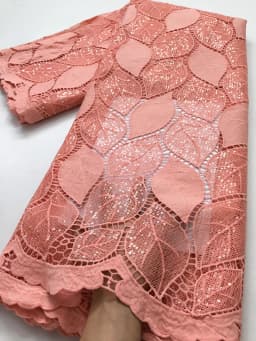 White African Water Soluble Lace Fabric 5Yards 2024 French Nigerian Guipure Cord Lace Fabric For Women Dress Wedding TY3022