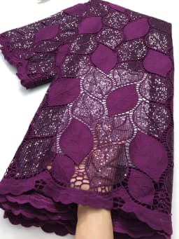 White African Water Soluble Lace Fabric 5Yards 2024 French Nigerian Guipure Cord Lace Fabric For Women Dress Wedding TY3022