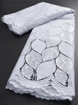White African Water Soluble Lace Fabric 5Yards 2024 French Nigerian Guipure Cord Lace Fabric For Women Dress Wedding TY3022