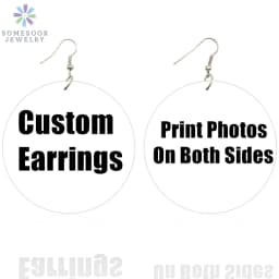 SOMESOOR Inspired Sayings Women Wooden Drop Earrings Black Blessed Dope Queen Faith BABE Hustle Squad Big Circle Dangle Jewelry