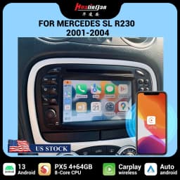 Hualingan for Mercedes SL R230 Radio SL350 SL500 SL55 SL600 SL65 6.2 "Touch Screen Car Stereo Android Auto CarPlay Head Unit DVD