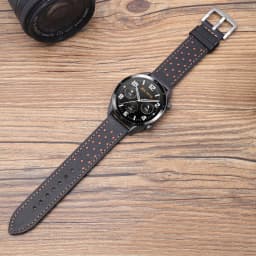 Leather Hole Band for Samsung galaxy watch 5/pro/4/Classic/Active 20/22mm Genuine bracelet Huawei gt/Amazfit gts-gtr-3-2e strap