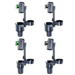Car Cup Holder Expander With Phone Holder Adjustable Auto Double Drink Bottle Holder Cell Phone Stand Auto Interior Accessories