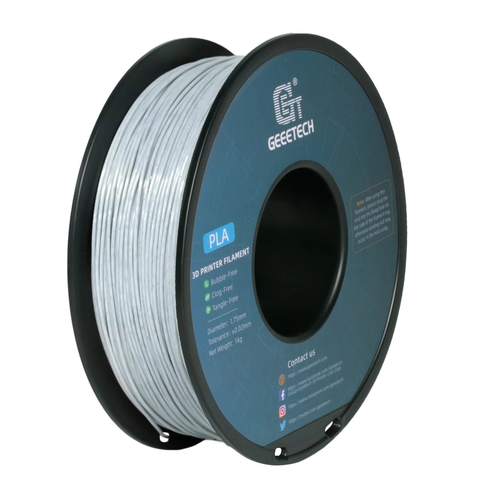 Geeetech Like Marble PLA 3D Printer Filament Plastic 1kg 1.75mm, Tangle-Free, 3D Printing Wire Materials Vacuum Packaging