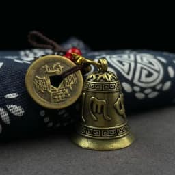 Loud Bear Bell Hiking Bell Hand Bell Buddhist Six-character Mantra Pattern Bell Wind Chime Backpack Bell To Prevent Startling
