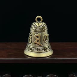 Loud Bear Bell Hiking Bell Hand Bell Buddhist Six-character Mantra Pattern Bell Wind Chime Backpack Bell To Prevent Startling