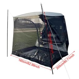 5-6 Person Car Truck Tent For Camping SUV MPV Car Rear Tent Waterproof Auto Tail Tent Awning Beach Sunshade For Self-driving