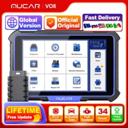 MUCAR VO8 Profession Auto OBD2 Scanner Full System 34 Reset ECU Coding Action Test Car Diagnostic Tools