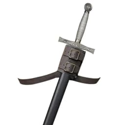 Vintage Medieval Swords Back Holster PU Leather Swords Strap Belt For Back Adjustable Shoulder Strap Swords Holder Weapons Case