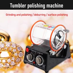 Mini Jewelry Polisher Tumbler with 3kg Capacity | KT6808 Machine and Glass Barrel for Jewelry Polishing