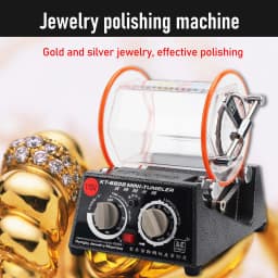 Mini Jewelry Polisher Tumbler with 3kg Capacity | KT6808 Machine and Glass Barrel for Jewelry Polishing