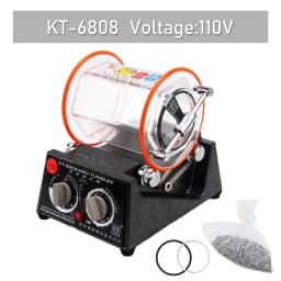Mini Jewelry Polisher Tumbler with 3kg Capacity | KT6808 Machine and Glass Barrel for Jewelry Polishing