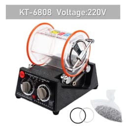 Mini Jewelry Polisher Tumbler with 3kg Capacity | KT6808 Machine and Glass Barrel for Jewelry Polishing