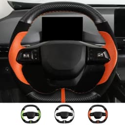 For MG4 Car Steering Wheel Cover For MG4 2022-23 MU LAN PU Leather AUTO Steering Wheel Cover For EV Car Interior Accessories