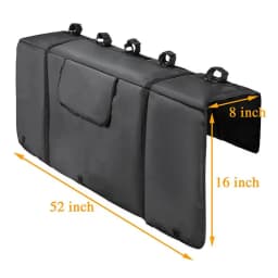 Tailgate Bike Pads Waterproof Tailgate Truck Protection Pad with Secure Bike Frame Straps 2 Tool Pockets Load up to 5 Bicycles