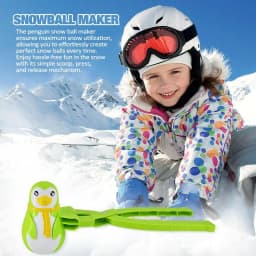Penguin Snow Ball Maker Snow Mold Tool Thickened Outdoor Activities Winter Snowball Maker Clip Snow Toy Kids Creative Toy
