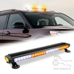 54 LEDs Flashing Strobe Warning Light Bar Double Side Amber White Emergency Alarm Lamp With Magnetic for Car Trailer Roof Safety