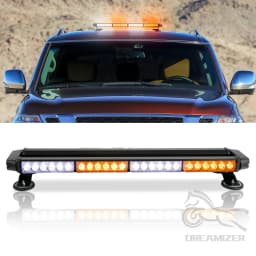 54 LEDs Flashing Strobe Warning Light Bar Double Side Amber White Emergency Alarm Lamp With Magnetic for Car Trailer Roof Safety