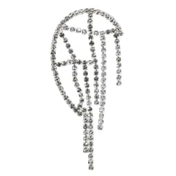 Stonefans Mesh Tassel Ear Clips Without Piercing For Girls Crystal Accessories Decorations Y2k Jewelry Rhinestones Earrings Gift