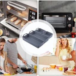 Nonstick Bakeware Set Of 4 Baking Tray Pan In Silicone Oven Microwave Cooking Silicone Liners For Wings Hot Dogs Vegetables Cake