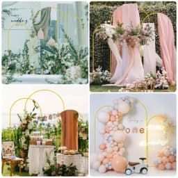 5 Styles Chira Backdrop Stand Large Size Gold Metal Balloon Arch Set Photography Background Wedding Party Decor Flower Support
