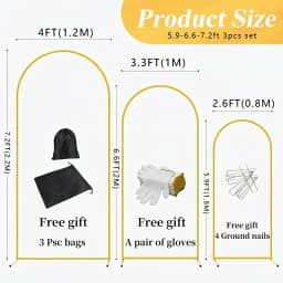 5 Styles Chira Backdrop Stand Large Size Gold Metal Balloon Arch Set Photography Background Wedding Party Decor Flower Support