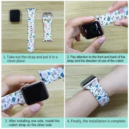 Glass+Cover+Strap for Apple Watch Case 44mm 40mm 41mm 45mm 42mm 38mm sport Silicone bracelet iwatch series 9 8 7 6 5 4 3 SE Band