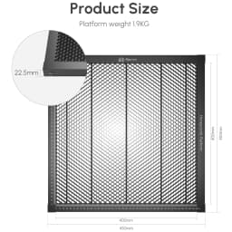 Algolaser Honeycomb Platform Working Panel Set for Laser Engraver 445x450mm Stainless Steel with Aluminum Panel to Protect Desk