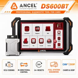 ANCEL DS600BT OBD2 Scanner Bidirectional Full System Automotive Diagnostic Tool ECU Coding Key Programming CANFD DOIP 34+ Reset