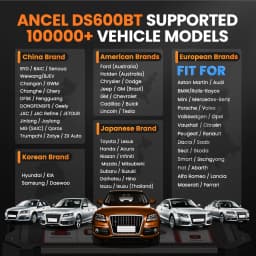 ANCEL DS600BT OBD2 Scanner Bidirectional Full System Automotive Diagnostic Tool ECU Coding Key Programming CANFD DOIP 34+ Reset