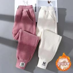 Children's Winter Warm Pant Kids Girls And Boy Sweatpants Winter Corduroy Thick Outer Wear Baby Sports Pants Children Boy Pant