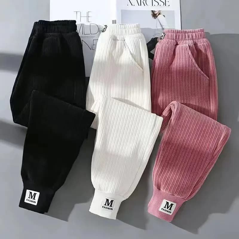 Children's Winter Warm Pant Kids Girls And Boy Sweatpants Winter Corduroy Thick Outer Wear Baby Sports Pants Children Boy Pant