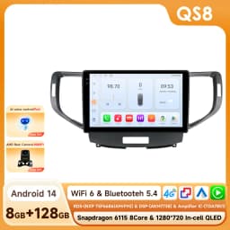 4G WIFI Carplay for Honda Accord 8 Acura TSX 2008 2009 2010 2011 2012 Car radio Android 12 Multimedia Video player 6115 Stereo