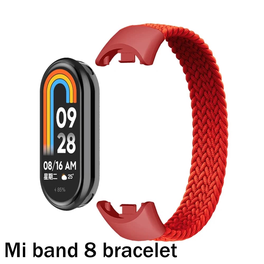 Braided Solo Loop for Xiaomi Mi Band 8 9 10 Strap accessories Elastic Nylon Watchbands Replacement correa bracelet for Miband 10