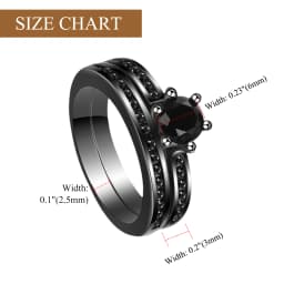 Couple Engagement Ring Commitment Wedding Ring 8MM Stainless Steel Recessed Mysterious Simple Black ring Valentine's Day Gift