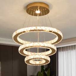 Crystal Luxury Pendant Lights for Living Room Remote Control Chandelier Lamp Bedroom Dining Room Smart Hanging Lighting Fixtures