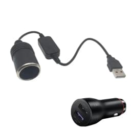 USB To Car Lighter Adapter Connector Cable USB Adapter Plug Socket Wired Controller Plug 5V To 12V Converter Extension Cord