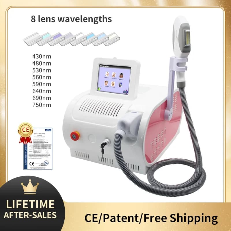 500,000 Shoots OPT Painless IPL Ice E Light 8 Filters Anti-Aging Cooling System Photonic Rejuvenation Hair Removal Machine Salon