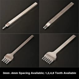 WUTA Leather Chisel Hole Punch Stitching Tool Diamond Pricking Iron Leather Craft tool Completely Polishing 3/4mm 1-2-4-6 teeth