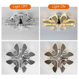 Luxury Crystal Ceiling Fan Lamp Led APP Remote Control Invisible Blade Variable Ceiling Chandelier Lamp For Bedroom Living Room