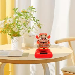 Desktop Swing Statues Solar Bobblehead Dashboard Figures Cute Cartoon God Of Wealth Ornament Accessories For The Car