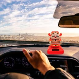 Desktop Swing Statues Solar Bobblehead Dashboard Figures Cute Cartoon God Of Wealth Ornament Accessories For The Car
