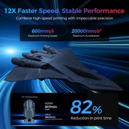 FLASHFORGE Adventurer 5M 3d Printer Max 600mm/s High Speed Full-auto Leveling 280℃ Direct Extruder PEI Flexible Plate