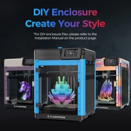 FLASHFORGE Adventurer 5M 3d Printer Max 600mm/s High Speed Full-auto Leveling 280℃ Direct Extruder PEI Flexible Plate