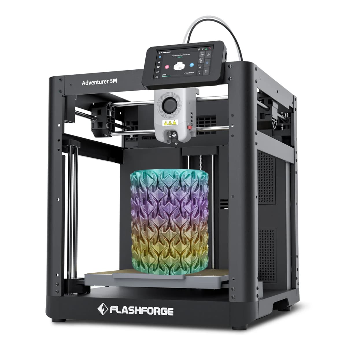 FLASHFORGE Adventurer 5M 3d Printer Max 600mm/s High Speed Full-auto Leveling 280℃ Direct Extruder PEI Flexible Plate