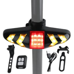 Bike Turn Signals Safety Warning Cycling Taillight 6 Lighting Modes Ultra Bright USB Rechargeable Wireless Remote Control