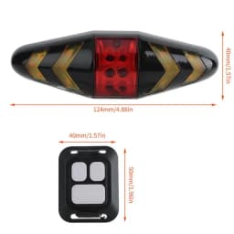 Bike Turn Signals Safety Warning Cycling Taillight 6 Lighting Modes Ultra Bright USB Rechargeable Wireless Remote Control